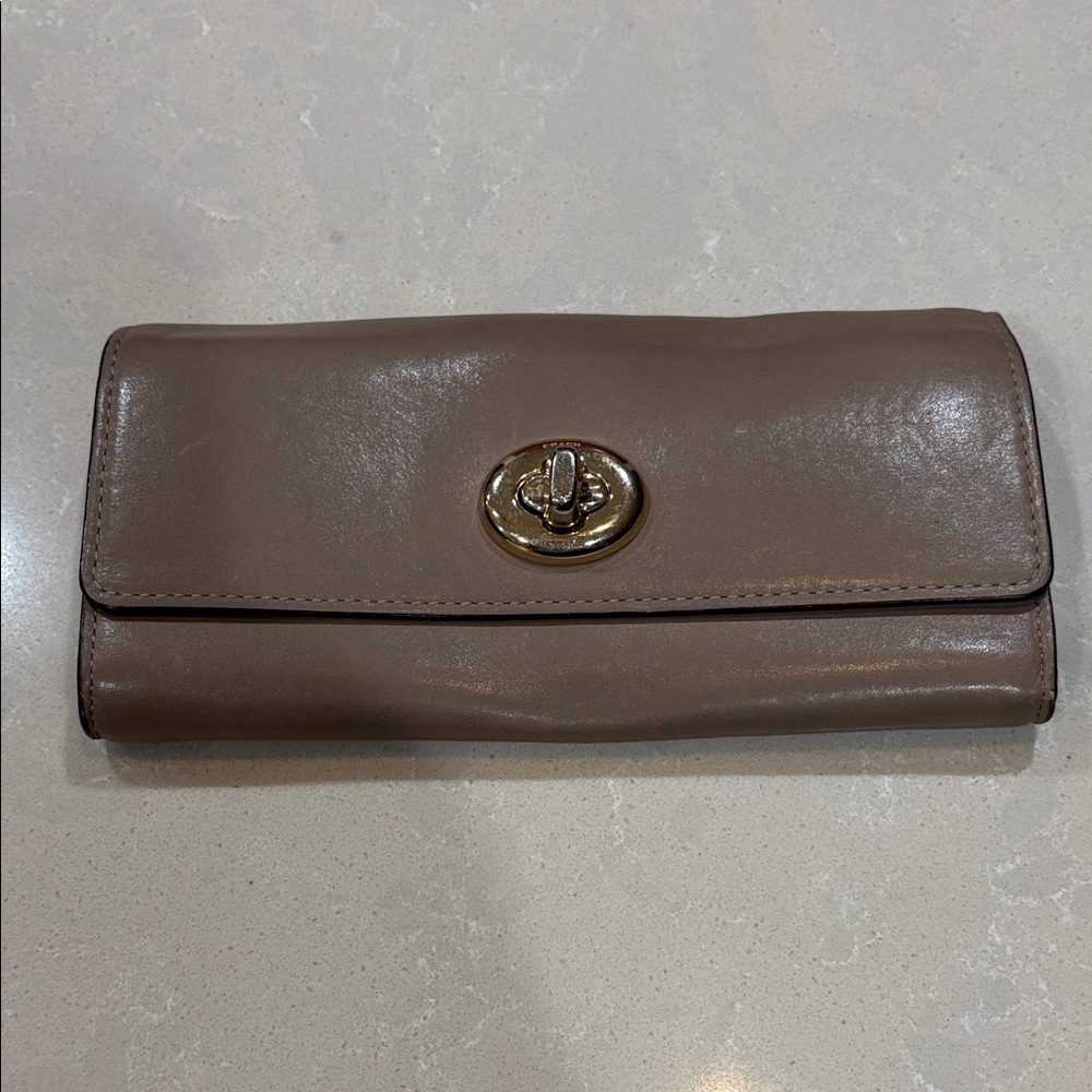 Coach Turnlock Slim Envelopes Wallet.